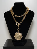 collana angelus catena dorata -medaglia angelus
