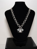 collana apis argento - ciondolo ape  cristalli  perla