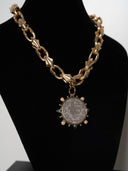 collana cinerea catena fiori - medaglia l'abielle