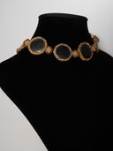 choker elegantia-madreperle colorate strass elastico