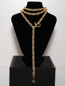 collana corona - serie amazzone- acciaio dorato  lunghezza adattabile