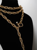 collana corona - serie amazzone- acciaio dorato  lunghezza adattabile
