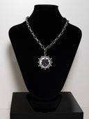 collana regalis - catena a maglie intrecciate argento con medaglia art déco