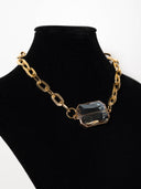 choker petals -serie splendens placato oro  cristallo