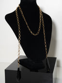 collana free catena oro - gocce di onice
