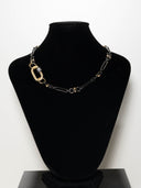 choker nomore  placato oro- moschettone brillanti