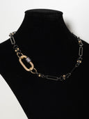 choker nomore  placato oro- moschettone brillanti