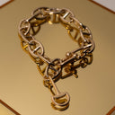 bracciale Ancora –  catena ancoraggio placcata oro