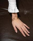 bracciale mila - cerchi in ottone placcato oro