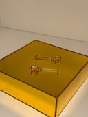 orecchini a stelo sfere schiacciate color oro