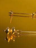 orecchini a stelo sfere schiacciate color oro