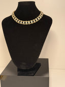 Choker shining doble strass inseriti in doppia catena chiusura gioiello