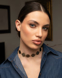 choker minimal onice barrette placate oro elastico