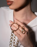 collana orbis cerchio fermaglio brillantini
