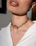 choker petals -serie splendens placato oro  cristallo