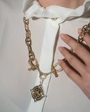 collana claudia -Serie Amazzone catena oro moneta bicolor