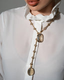 collana mirabelle-serie splendens catena asimmetrica ciondoli cristallo