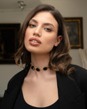 choker minimal onice barrette placate oro elastico