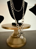 collana gemma-serie apis catena argento  ciondolo ape strass perla chiusura  brillantini-oroginale-elegante
