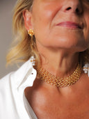 choker cleopatra-maglia placata oro