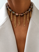 choker maria con perle cangianti