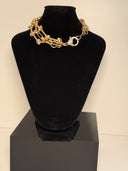 choker Tribecca 3 fili catena rettangoli intrecciati